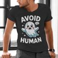 Avoid Humans Cute Kawaii Pastel Ghost Introvert Saying Men's V-Neck T-Shirt Avoid Humans Cute Kawaii Pastel Ghost Introvert Saying Men's V-Neck T-Shirt