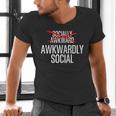 Awkwardly Social Socially Awkward Anxious Introverts Men's V-Neck T-Shirt Awkwardly Social Socially Awkward Anxious Introverts Men's V-Neck T-Shirt