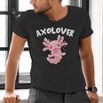 Axolovert Axolotl Humor Salamander Introvert Men's V-Neck T-Shirt