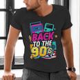 Back To The 90s Nostalgia Cassette Game Console Boombox Men's V-Neck T-Shirt