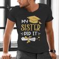 Back To School My Sister Did It Graduation Proud Sister Graduated Female X-Small Men's V-Neck T-Shirt