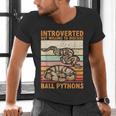 Ball Python Snake Introvert Ball Python Men's V-Neck T-Shirt Ball Python Snake Introvert Ball Python Men's V-Neck T-Shirt