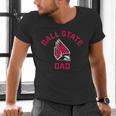 Ball State University Cardinals Arched Dad Men's V-Neck T-Shirt