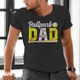 Ballpark Dad Baseball Softball Dad Of Ballers Men's V-Neck T-Shirt Ballpark Dad Baseball Softball Dad Of Ballers Men's V-Neck T-Shirt