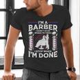 Barber s For Men Dad Hairstyling Humor Quote Small Men's V-Neck T-Shirt