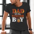 Basketball DAD Of The Birthday Boy Family Matching Men's V-Neck T-Shirt