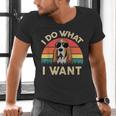 Basset Hound Shirts I Do What I Want Basset Hound Dad Men's V-Neck T-Shirt