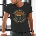 BBQ Dad Smoking Meat Smoker Barbecue Dad Men's V-Neck T-Shirt