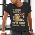 I Like Beer My Dog And Maybe 2 People Introvert Pun Men's V-Neck T-Shirt I Like Beer My Dog And Maybe 2 People Introvert Pun Men's V-Neck T-Shirt