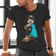 Bernedoodle I Love Dad Tattoo Apparel Dog Dad Dads Men's V-Neck T-Shirt Bernedoodle I Love Dad Tattoo Apparel Dog Dad Dads Men's V-Neck T-Shirt