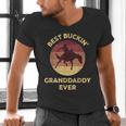 Best Buckin' Granddaddy Western Rodeo Cowboy Bucking Horse Men's V-Neck T-Shirt
