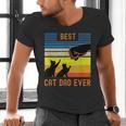Best Cat Dad Ever Fist Bump For Fur Daddies Men Women Girls Kids Men's V-Neck T-Shirt