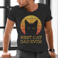 Best Cat Dad Ever Vintage Cat Daddy Fathers Day Men's V-Neck T-Shirt