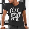 Best Cat Dad Fathers Day Men Kitty Daddy Papa Christmas Meow Men's V-Neck T-Shirt
