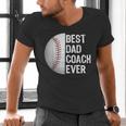 Best Dad Coach Ever Baseball For Sport Lovers Men's V-Neck T-Shirt