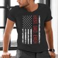 Best Dad Ever US American Flag Gift For Father's Day Short Sleeve Men's V-Neck T-Shirt