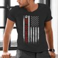 Best Dog Dad Ever American Flag For Best Father Men's V-Neck T-Shirt