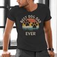 Best Dog Dad Ever Vintage Father's Day Dog Lover Men's V-Neck T-Shirt