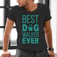 Best Dog Walker Ever Graduation New Shirt Dog Lover Men's V-Neck T-Shirt