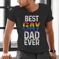 Best Gay Dad Ever LGBTQ Men's V-Neck T-Shirt