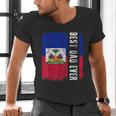 Best Haitian Dad Ever Haiti Daddy Father's Day Men's V-Neck T-Shirt