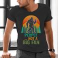 Bigfoot Introvert People Not A Big Fan Retro Sasquatch Men's V-Neck T-Shirt