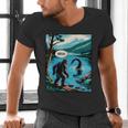 Bigfoot Sasquatch Loch Ness Monster Introvert Bruh Men's V-Neck T-Shirt