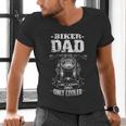 Biker Dad Like a Normal Dad Only Cooler Motorcyclist Men's V-Neck T-Shirt