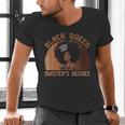 Black Queen With a Masters Degree Melanin Girls Graduation Men's V-Neck T-Shirt