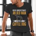 Blue Heeler Dad Australian Cattle Dog Men Men's V-Neck T-Shirt Blue Heeler Dad Australian Cattle Dog Men Men's V-Neck T-Shirt