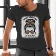 Book Lover What Happens At Book Club Stays Messy Bun Girls Men's V-Neck T-Shirt