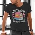 Book Nerd Just A Girl Who Loves Books Literary Enthusiast Men's V-Neck T-Shirt Book Nerd Just A Girl Who Loves Books Literary Enthusiast Men's V-Neck T-Shirt