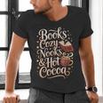 Books Cozy Nooks Hot Cocoa Winter Reading Warmth Comfort Men's V-Neck T-Shirt