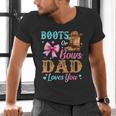 Boots Or Bows Dad Loves You Gender Reveal Daddy Men's V-Neck T-Shirt