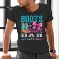 Boots Or Bows Dad Loves You Gender Reveal Party Men's V-Neck T-Shirt