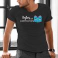 Bytes Of Memories Digital Nostalgia Concept Line Men's V-Neck T-Shirt