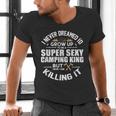 Camping Men Camper RV Camping Vacation Camping Dad Men's V-Neck T-Shirt