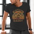 Captain Daddy Pirate Jolly Roger Flag Dad Halloween Men's V-Neck T-Shirt