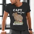 Capy Last Day Of School Capybara Graduation Quote Men's V-Neck T-Shirt