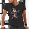 Capybara Graduation Dabbing Capy Wearing Graduate Gown Men's V-Neck T-Shirt