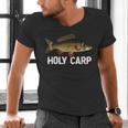 Carp Fish Pun Fishing Trip Fisherman Dad Holy Carp Men's V-Neck T-Shirt