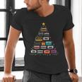 Cassette Tape Christmas Tree Graphic 80s 90s Retro Nostalgia Men's V-Neck T-Shirt