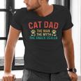 Cat Dad The Man The Myth Cat Lover Kitten Owner Kitty Men's V-Neck T-Shirt Cat Dad The Man The Myth Cat Lover Kitten Owner Kitty Men's V-Neck T-Shirt