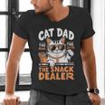 Cat Dad The Man The Myth The Snack Dealer Men's V-Neck T-Shirt