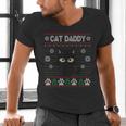 Cat Daddy Ugly Christmas Sweater Pajama Kitty Cat Lover Xmas Men's V-Neck T-Shirt