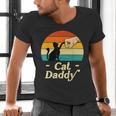 Cat Daddy Vintage Cat Lover Cat Dad Fathers Day Men's V-Neck T-Shirt Cat Daddy Vintage Cat Lover Cat Dad Fathers Day Men's V-Neck T-Shirt