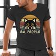 Cat Eww People Introvert Meme Women Men Kids Men's V-Neck T-Shirt
