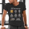 Cat Geometry Math Cat For Cat Dad Cat Mom Kids Men's V-Neck T-Shirt