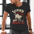 Cat Lover Sorry Cant Go Im An Indoor Introvert Cat Mom Men's V-Neck T-Shirt Cat Lover Sorry Cant Go Im An Indoor Introvert Cat Mom Men's V-Neck T-Shirt
