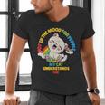 Cat Mom Loves Cats Dad Not In The Mood For People Introvert Men's V-Neck T-Shirt